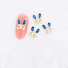 qbodp 20-Piece Gold Nail Charms, Cartoon Bunny Decorations, Dark Blue view 1