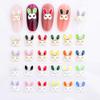 qbodp 20-Piece Gold Nail Charms, Cartoon Bunny Decorations, Dark Blue view 2