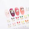 qbodp 20-Piece Gold Nail Charms, Cartoon Bunny Decorations, Dark Blue view 3