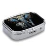 Pill Organizer with Two Elephants on a Black Background, 2 Compartments view 3