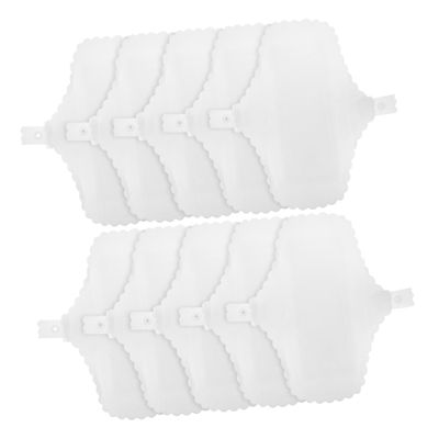 Reusable Women's Sanitary Pads, White, 10-Pack
