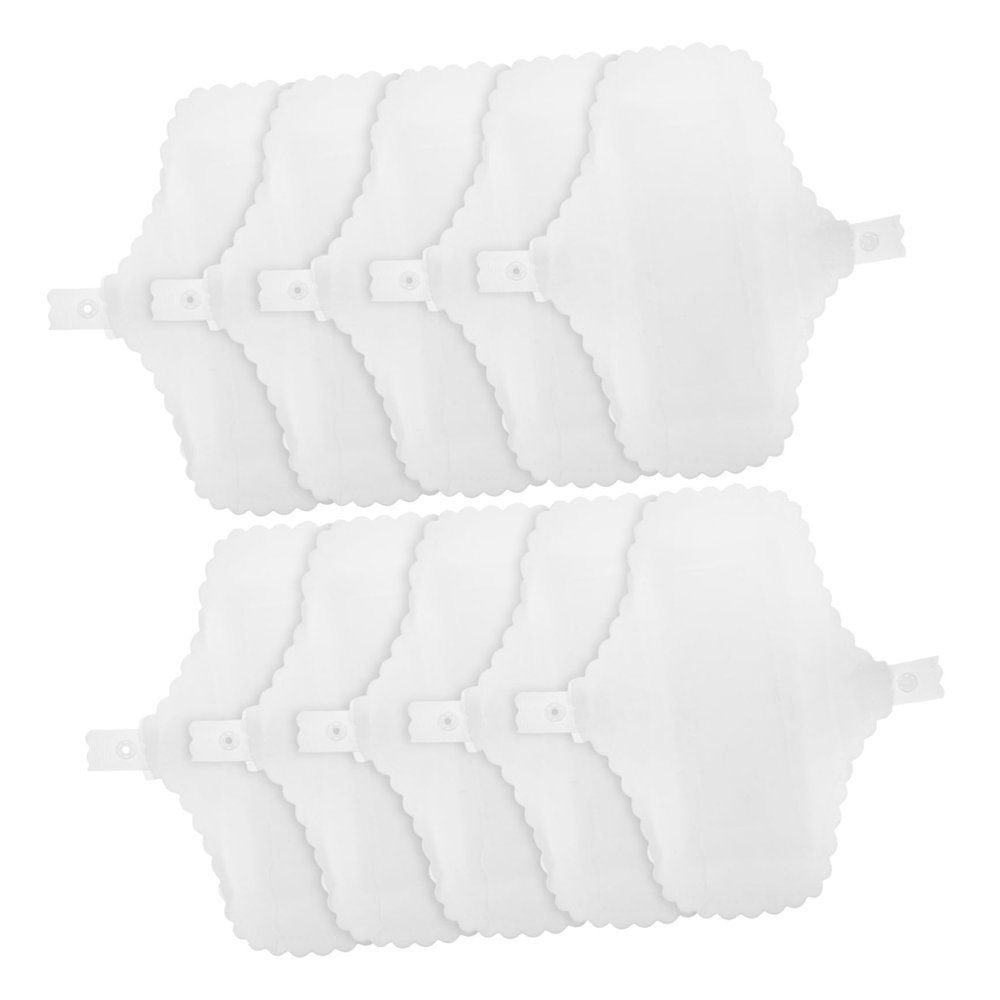 Reusable Women's Sanitary Pads, White, 10-Pack
