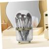 WOONEKY Makeup Brush Organizer with Lid, Rotating, PET view 2