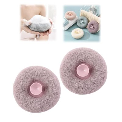 Super-Soft Sunflower-Shaped Bath Sponge with Suction Cup, 2-in-1 Mesh Pouf and Body Scrubber