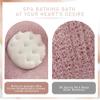 Super-Soft Sunflower-Shaped Bath Sponge with Suction Cup, 2-in-1 Mesh Pouf and Body Scrubber view 4