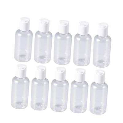 Beatifufu 10-Pack 75 ml Refillable Press Bottles, Plastic Travel Bottles, Assorted Colors