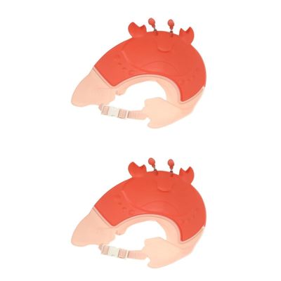 UPKOCH 2-Piece Adjustable Crab Shower Caps for Toddlers
