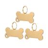 Dog ID Tags with Engraving, Anti-Loss, 3-Pack Stainless Steel, Gold view 1