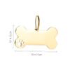 Dog ID Tags with Engraving, Anti-Loss, 3-Pack Stainless Steel, Gold view 2