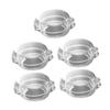 HAPINARY 5-Piece Stove Knob Covers for Gas Stoves, Childproof Transparent Design with Push-Button Opening view 1