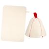 FUNOMOCYA Red Felt Sauna Hat with Hanging Loop, 1 Set view 1
