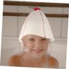 FUNOMOCYA Red Felt Sauna Hat with Hanging Loop, 1 Set view 2