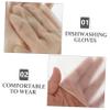 Long PVC Cleaning Gloves, 4 Pairs, White, for Kitchen view 2