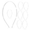 KONTONTY 50-Piece Stainless Steel Headband Blanks for Women, Silver, for DIY Hair Accessories and Facial Care view 1