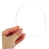 KONTONTY 50-Piece Stainless Steel Headband Blanks for Women, Silver, for DIY Hair Accessories and Facial Care view 2