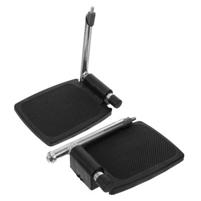 Aluminum Alloy Wheelchair Footrests with Support Bar, 1 Pair