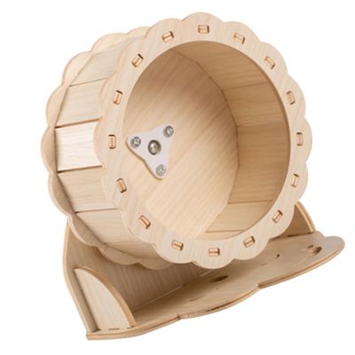 Wooden Sunflower Exercise Wheel for Hamsters and Small Animals, Quiet