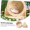 Wooden Sunflower Exercise Wheel for Hamsters and Small Animals, Quiet view 3