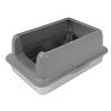 High-Sided Stainless Steel Cat Litter Box with Splash Guard view 3