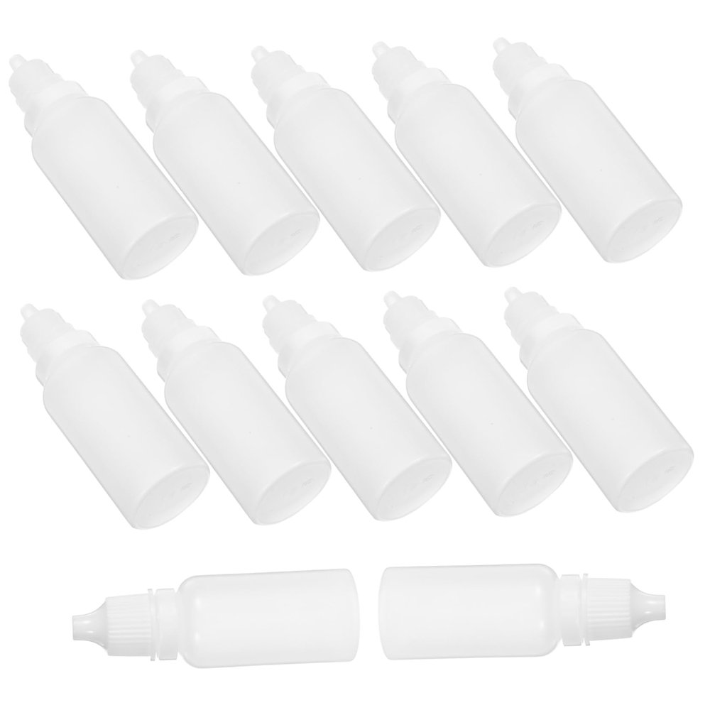 MUSISALY 12-Pack Refillable 15 ml Eye Drop Bottles, PP, with Secure Closures