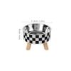 Elevated Round Cat Bowl with Neck Guard, Stainless Steel and PP view 2