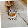 Elevated Round Cat Bowl with Neck Guard, Stainless Steel and PP view 3