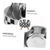 Elevated Round Cat Bowl with Neck Guard, Stainless Steel and PP view 4