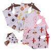 MOBUTOFU Cotton Drool Bibs with Snaps, 4-Pack view 2