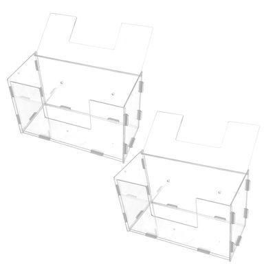 Parliky Space-Saving Acrylic Hay Feeder, 2-Pack, Transparent, Easy to Clean, for Guinea Pigs and Chinchillas