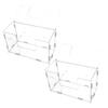 Parliky Space-Saving Acrylic Hay Feeder, 2-Pack, Transparent, Easy to Clean, for Guinea Pigs and Chinchillas view 1