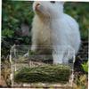 Parliky Space-Saving Acrylic Hay Feeder, 2-Pack, Transparent, Easy to Clean, for Guinea Pigs and Chinchillas view 3