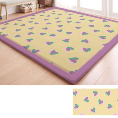 Soft Coral Velvet Play Mat for Baby and Kids' Rooms