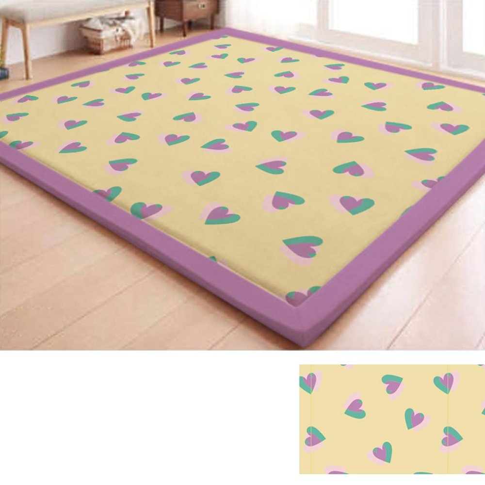 Soft Coral Velvet Play Mat for Baby and Kids' Rooms