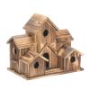 YAPAILANG Handmade Wooden Birdhouse for Outdoors with 6 Holes for Wild Birds view 1