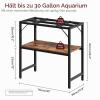 MAHANCRIS Aquarium Stand, 30 L, 2-Tier, Vintage Brown and Black view 3