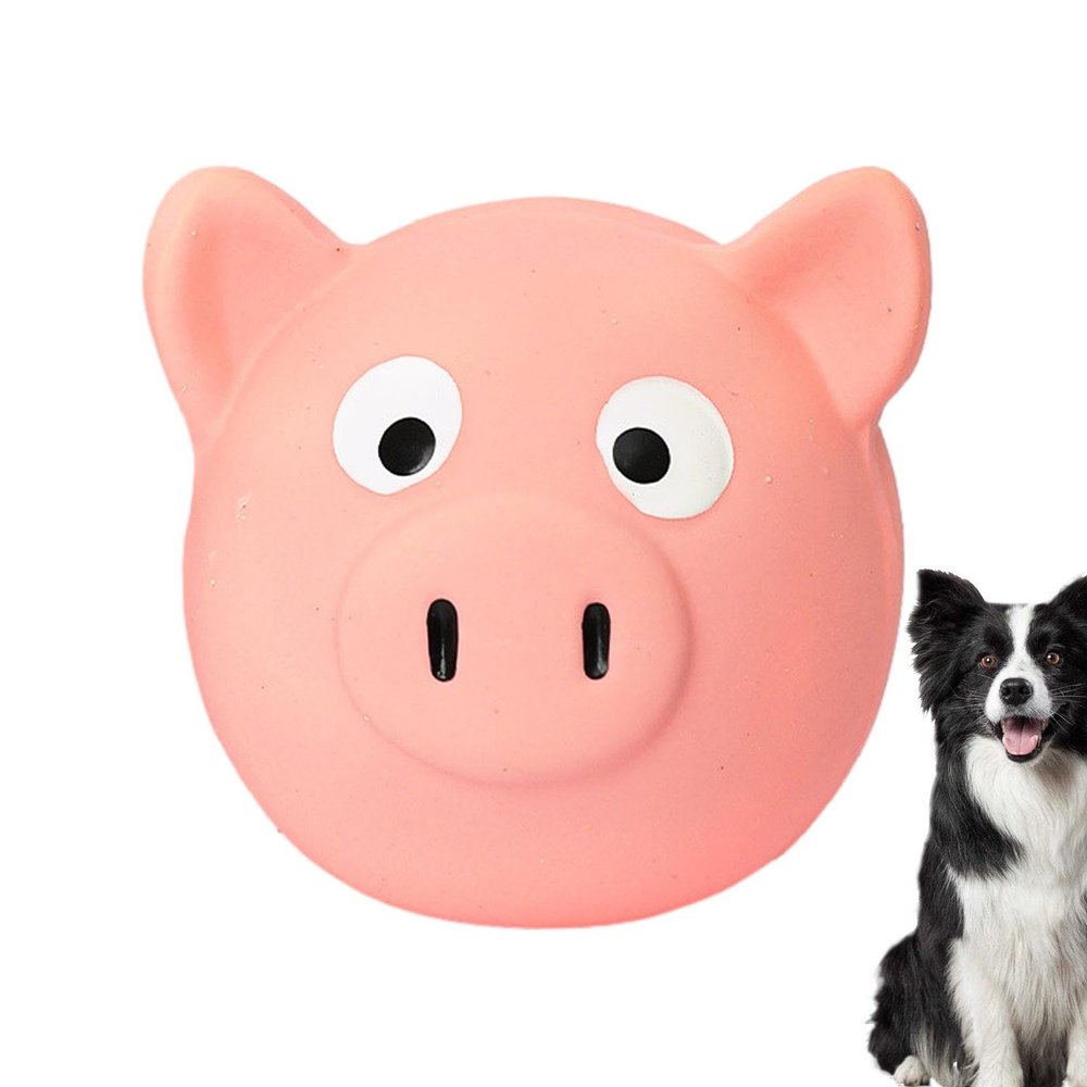 Squeaky Latex Pig Dog Toy