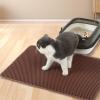 Viusneun Cat Litter Mat, Double-Layer Non-Slip Waterproof Honeycomb Design, Pink, 45 x 60 cm view 2