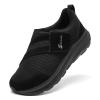 SHULOOK Diabetic Shoes for Men, Extra Wide, Lightweight (Black, EU 42) view 1