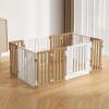 67 cm Foldable Plastic Dog Playpen, Brown, for Small and Medium Dogs view 1