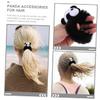 Plush Panda Hair Ties, 4-Pack, for Women and Girls view 3