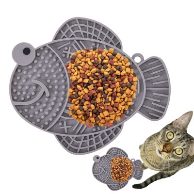 Cat Lick Mat - Fish-Shaped Silicone Mat for Dogs and Cats