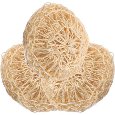 HONMEET 3-Pack Round Sisal Shower Scrubbers
