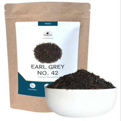 Earl Grey No. 42 Black Tea with Natural Bergamot Oil, Loose Leaf, 100 g | Ceylon and Yunnan | WonderTea Earl Grey No. 42 Flavored Black Tea