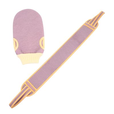 PLAFOPE 2-Piece Exfoliating Bath Towel and Glove Set