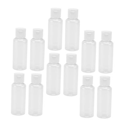 Beatifufu 50 ml White PET Flip-Top Lotion Dispensing Bottles, 25-Pack