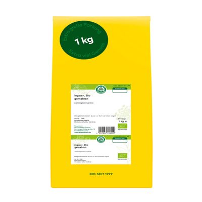 LEBENSBAUM Organic Ground Ginger, Warming-Hot, 1 kg