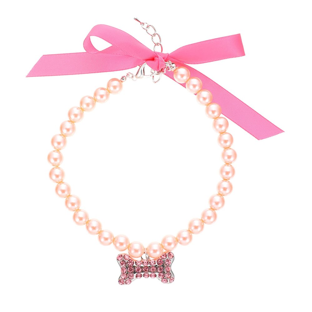 ORFOFE Pearl Collar for Cats, Puppies, and Dogs