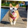 Supvox 2-Piece Pet Goggles, UV Protection, Windproof, Adjustable Dog Sunglasses for Small Dogs, Silver view 3