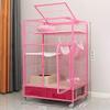 Large 3-Tier Cat Cage with Litter Box, Hammock, and Wheels view 3