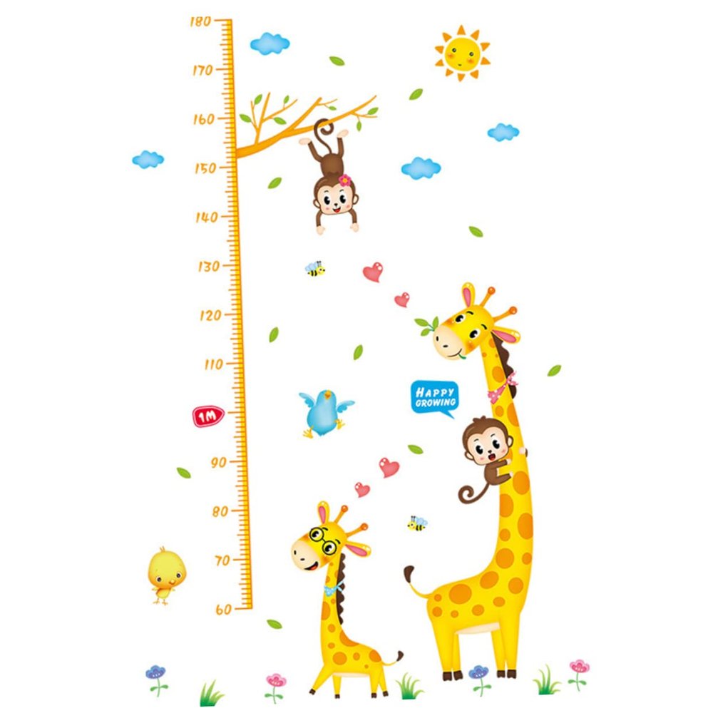 Cute Height Chart Wall Sticker for Children's Rooms